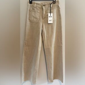 OAT New York High Rise Wide Leg Khaki Pants size 4/27